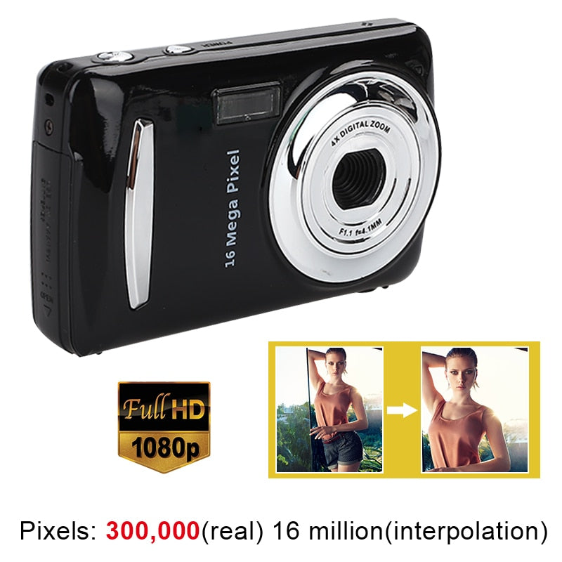 Ultra Photo Camera 16MP Ultra-clear HD Digital Camera DVR 1080P Mini HD Camera Precise Video Recorder Camera DVR Black