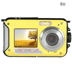 Digital Camera Waterproof 24MP MAX 1080P Double Screen 16X Digital Zoom Camcorder HD Underwater Camera