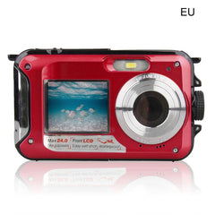 Digital Camera Waterproof 24MP MAX 1080P Double Screen 16X Digital Zoom Camcorder HD Underwater Camera