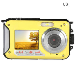 Digital Camera Waterproof 24MP MAX 1080P Double Screen 16X Digital Zoom Camcorder HD Underwater Camera