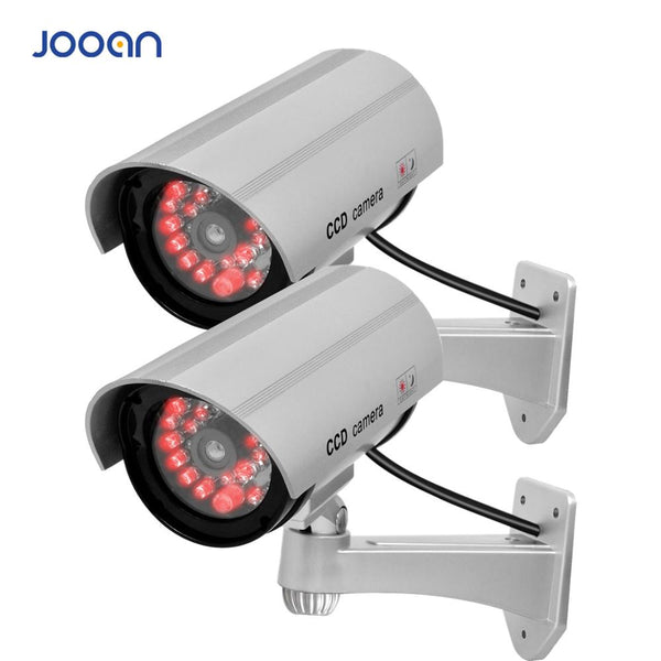 2PCS Dummy Fake Camera CCTV Surveillance Camera Shop Home Security LED Light Simulation Camera Waterproof Outdoor Camera