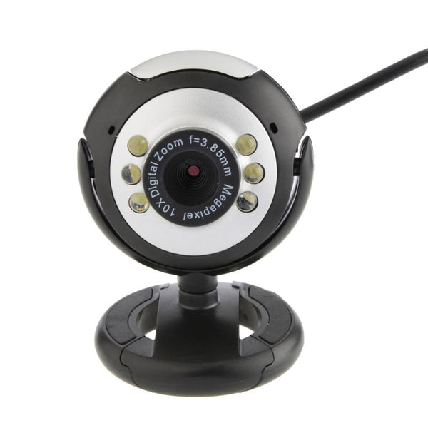 ALOYSEED 6 LED USB 2.0 webcam 12 Megapixel  Web Cam Digital Video Webcamera with Mic Night Vision for both laptop and desktop