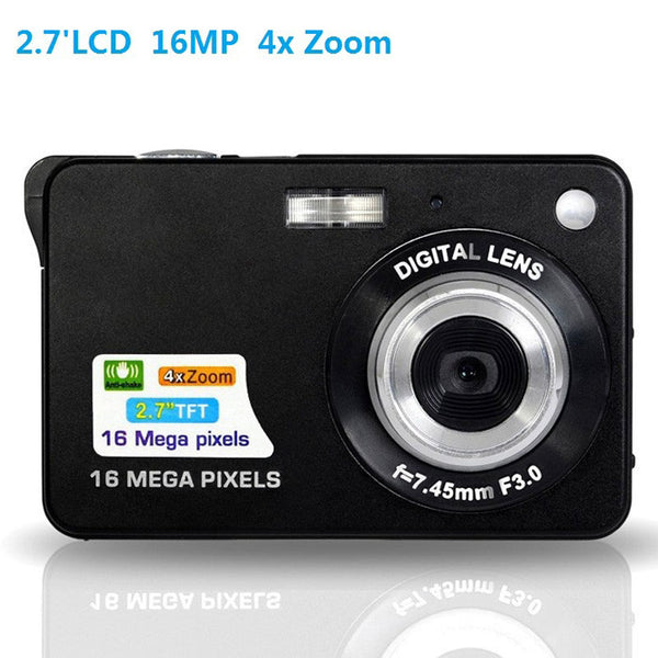 New 16.0 Mega pixels 3MP CMOS Sensor Cheap Digital Camera with 4x Digital Zoom and Rechareable Lithium Battery