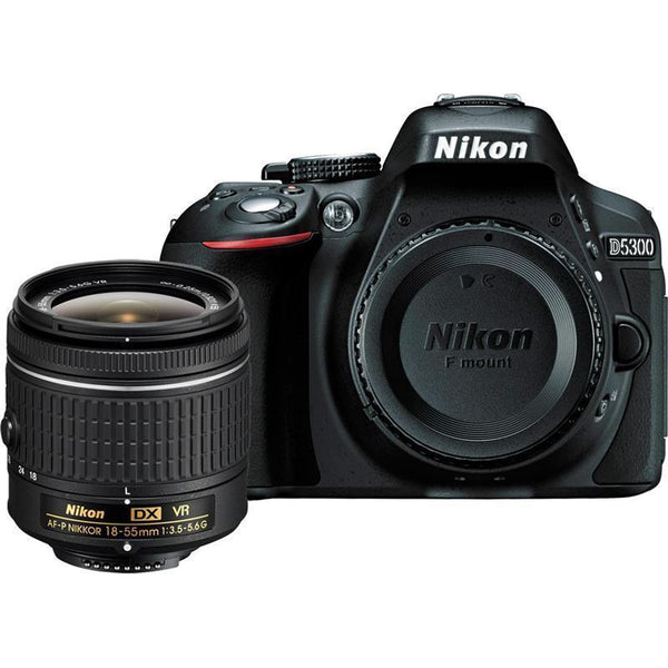 Nikon D5300 DSLR Camera -24.2MP -1080P Video -3.2" Vari-Angle LCD -WiFi & AF-P DX 18-55mm f/3.5-5.6G VR Lens