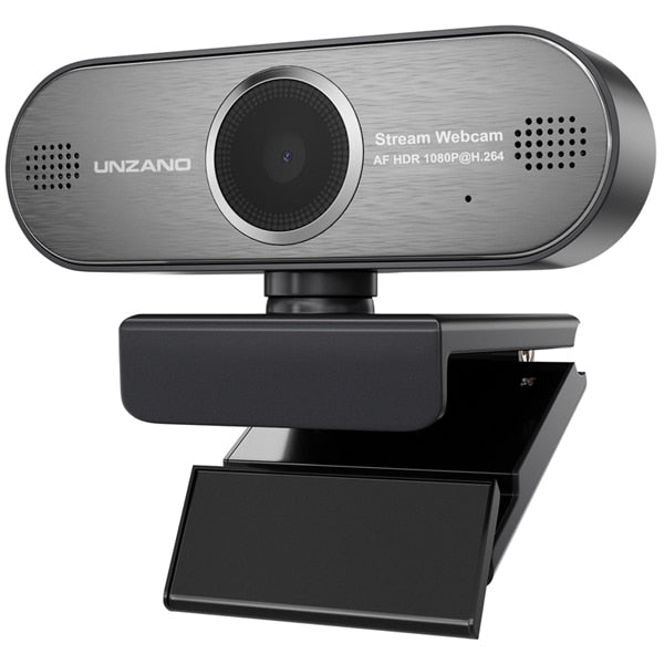 Unzano Pro Stream Webcam 1080P HD Auto Focus Web Camera Game Streaming Conferencing Web Cam HDR Video USB Camera For PC Laptop